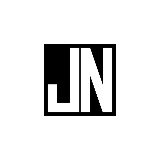 Logotipo de combinación de letras modernas de JN Diseño minimalista