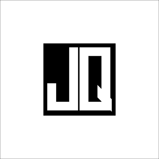 Logotipo de combinación de letras modernas de JQ Diseño minimalista