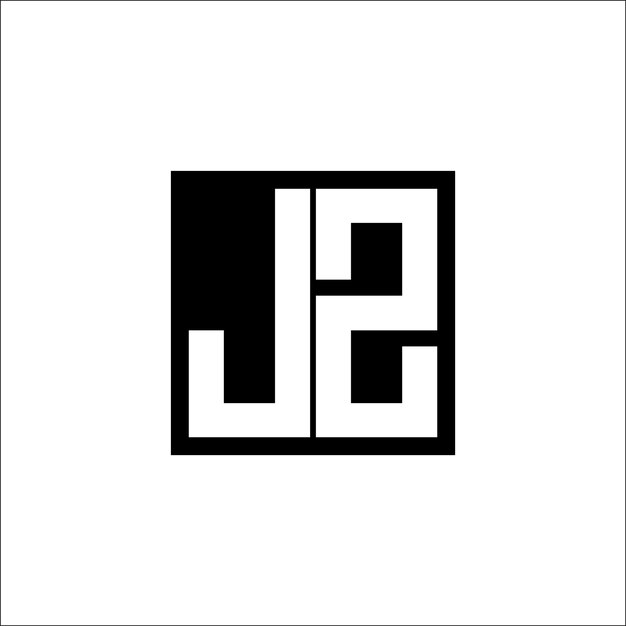 Logotipo de combinación de letras modernas de JZ Diseño minimalista
