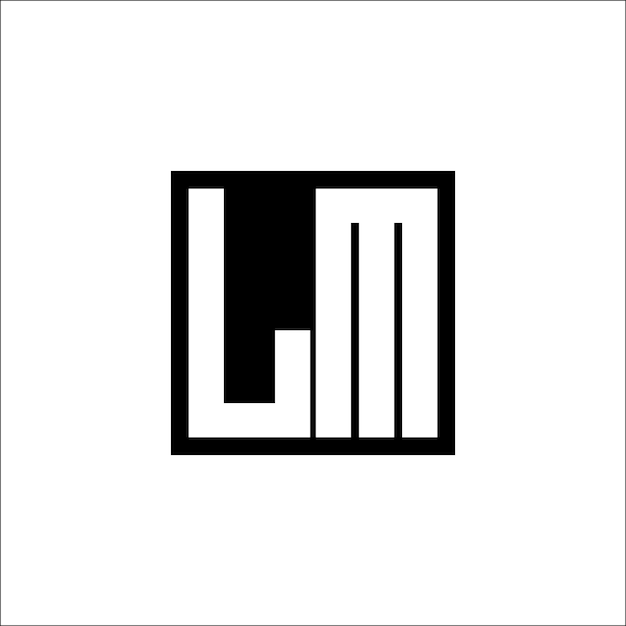 Logotipo de combinación de letras modernas LM Diseño minimalista