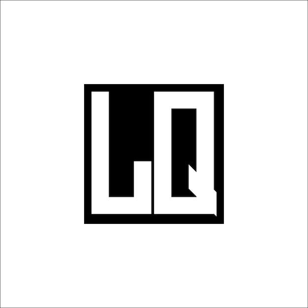 Logotipo de combinación de letras modernas LQ Diseño minimalista