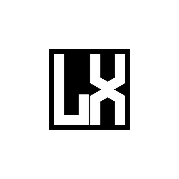 Logotipo de combinación de letras modernas LX Diseño minimalista