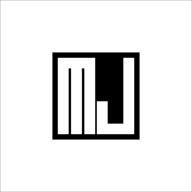 Logotipo de combinación de letras modernas de MJ Diseño minimalista