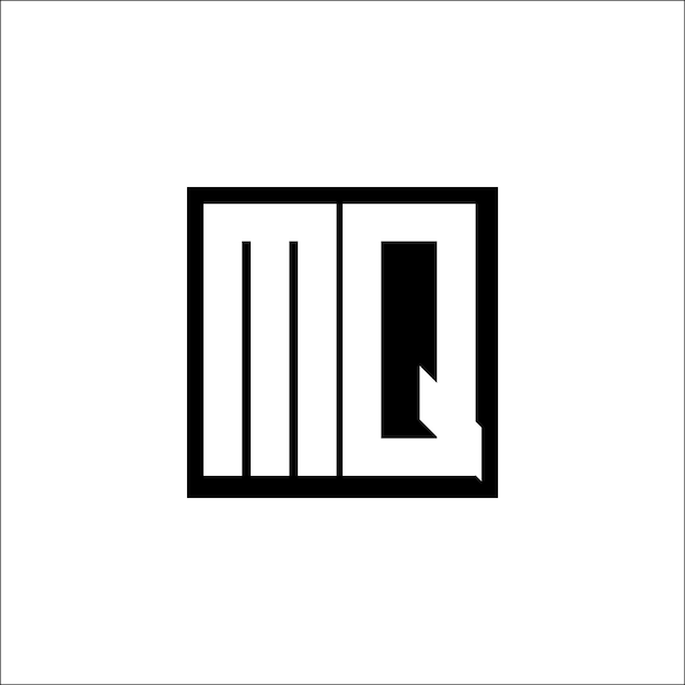 Logotipo de combinación de letras modernas de MQ Diseño minimalista