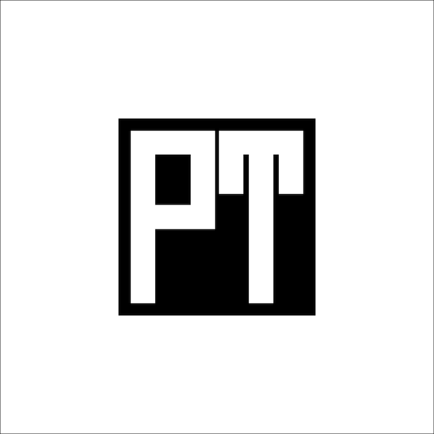 Logotipo de combinación de letras modernas de PT Diseño minimalista