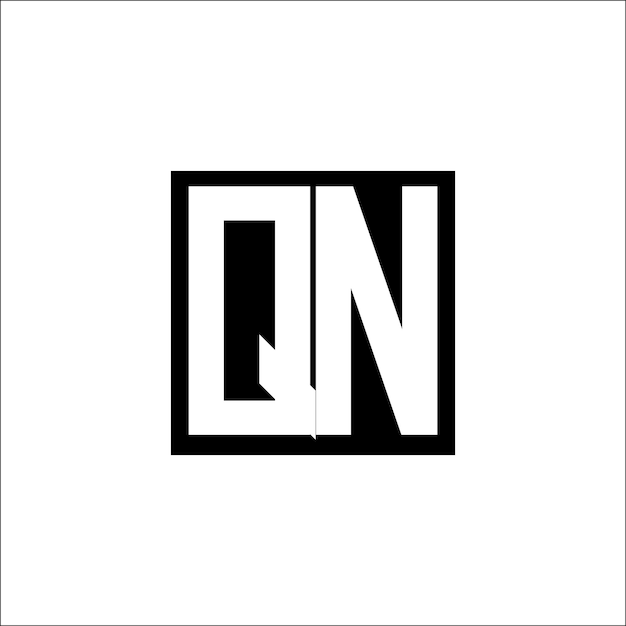 Logotipo de combinación de letras modernas de QN Diseño minimalista