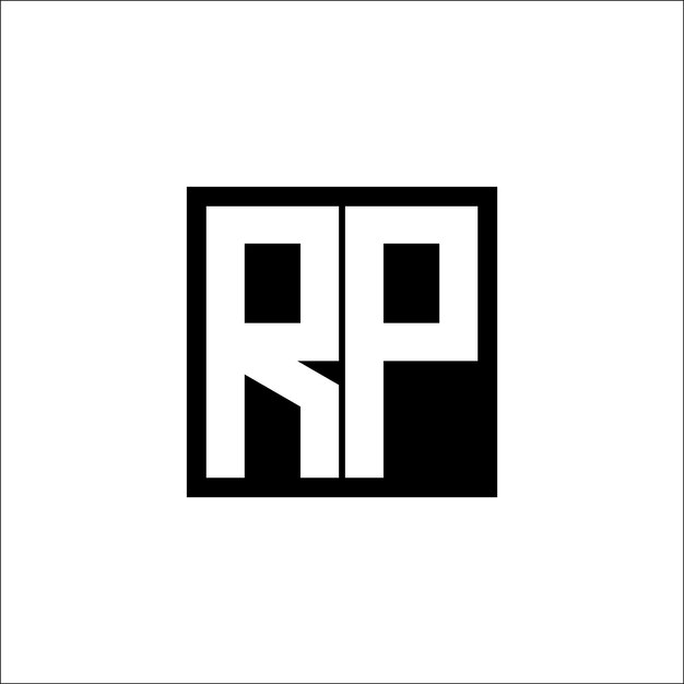 Logotipo de combinación de letras modernas de RP Diseño minimalista