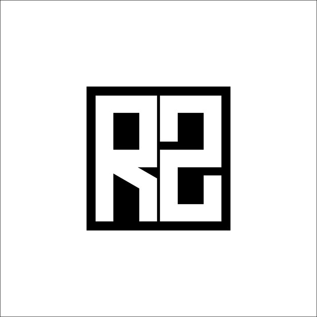 Logotipo de combinación de letras modernas RZ Diseño minimalista