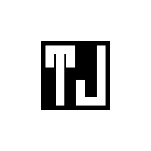 Logotipo de combinación de letras modernas de TJ Diseño minimalista