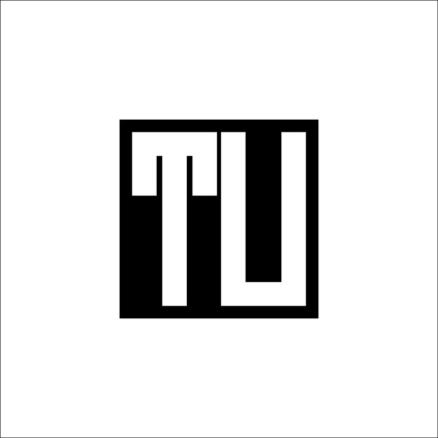 Logotipo de combinación de letras modernas de TU Diseño minimalista