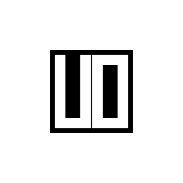 Logotipo de combinación de letras modernas de UO Diseño minimalista