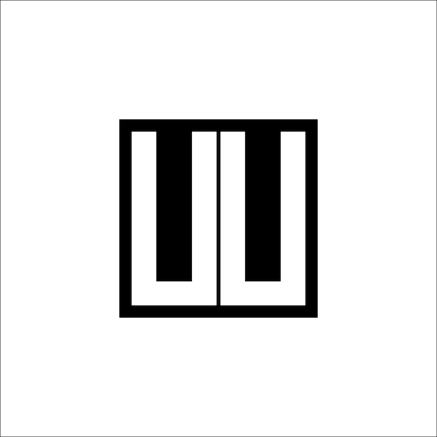 Logotipo de combinación de letras modernas de UU Diseño minimalista