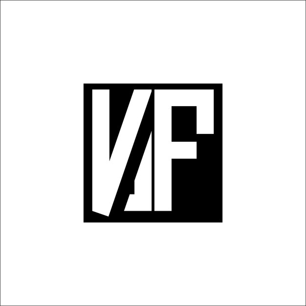 Logotipo de combinación de letras modernas VF Diseño minimalista