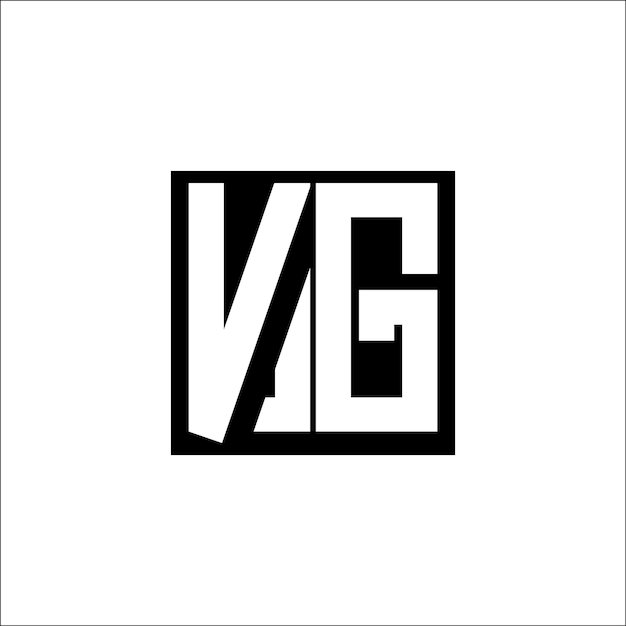 Logotipo de combinación de letras modernas de VG Diseño minimalista