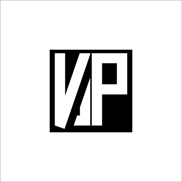 Logotipo de combinación de letras modernas de VP Diseño minimalista
