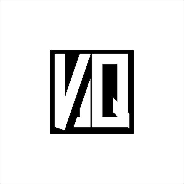 Logotipo de combinación de letras modernas de VQ Diseño minimalista