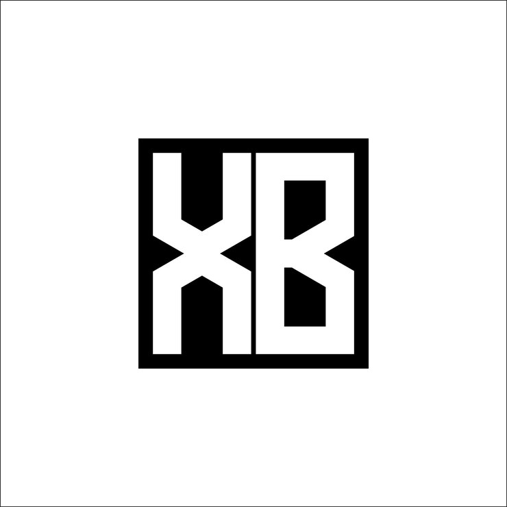 Vector el logotipo de combinación de letras modernas xb diseño minimalista