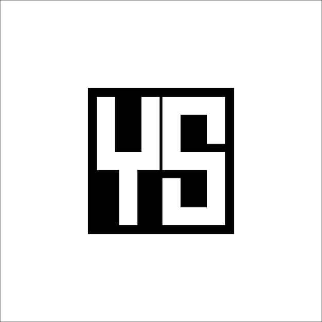 Logotipo de combinación de letras modernas de YS Diseño minimalista