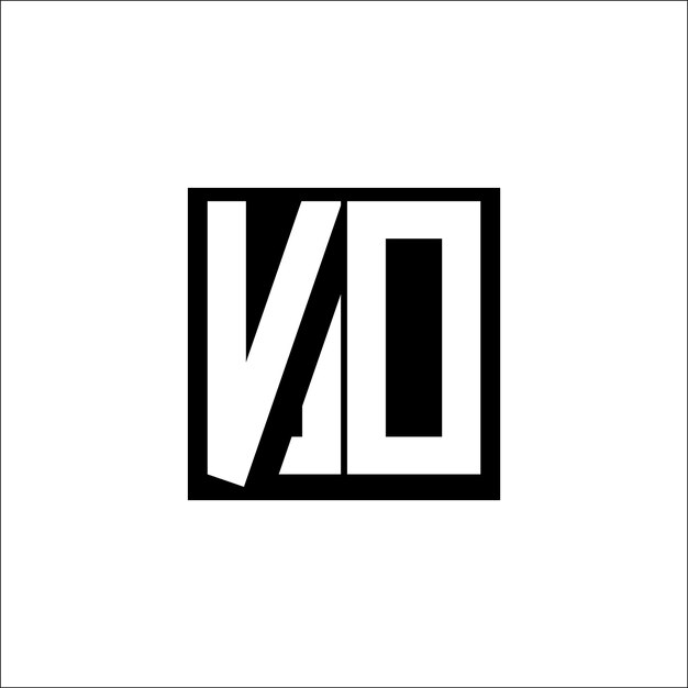 Logotipo de combinación de letras VO moderno Diseño minimalista