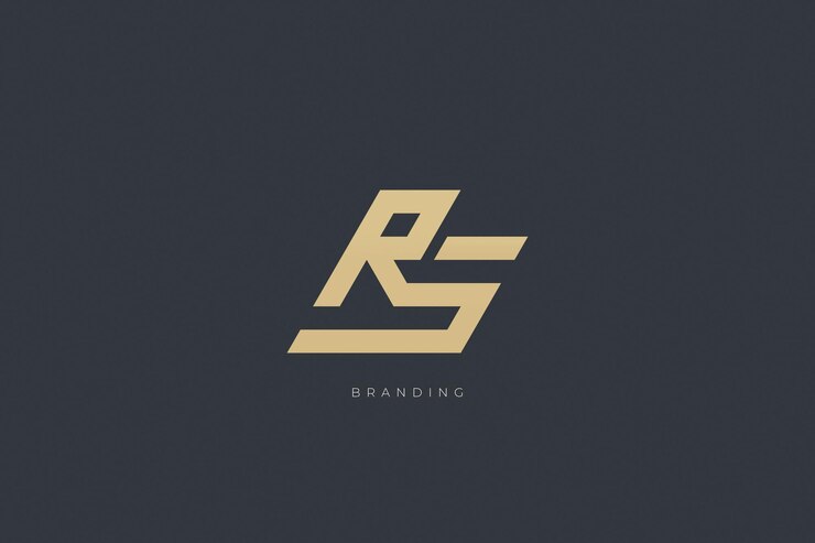 Vector logotipo combinado de letra r rs