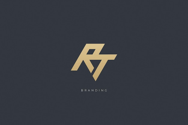 Logotipo combinado de letra R RT