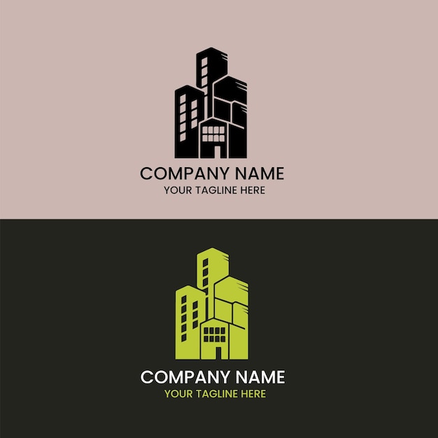 logotipo comercial de bienes raíces