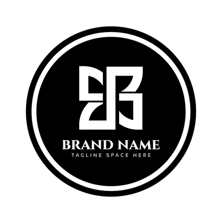 Vector un logotipo comercial de la empresa en círculo negro
