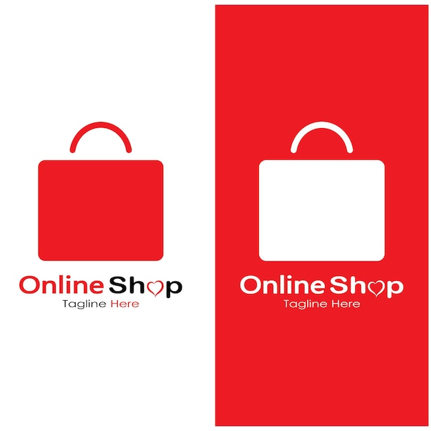 logotipo de comercio electrónico y diseño de logotipo de tienda en línea con un concepto moderno
