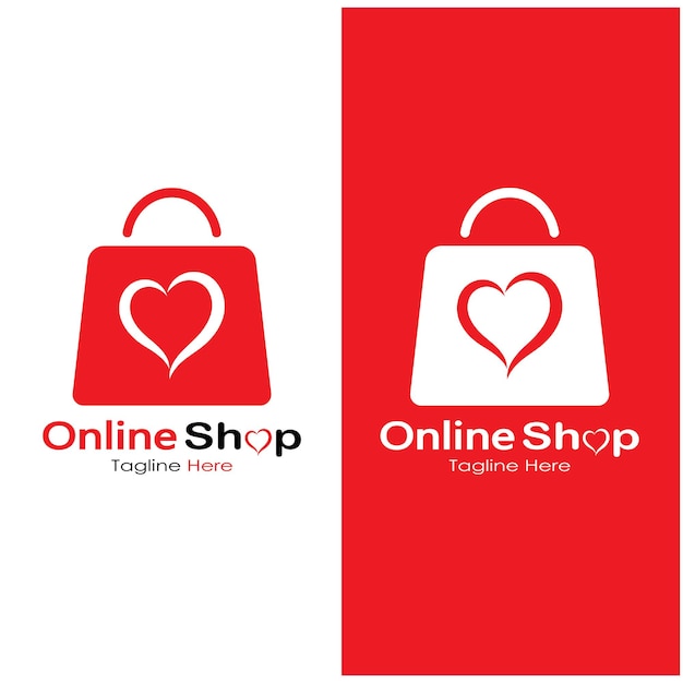 logotipo de comercio electrónico y diseño de logotipo de tienda en línea con un concepto moderno