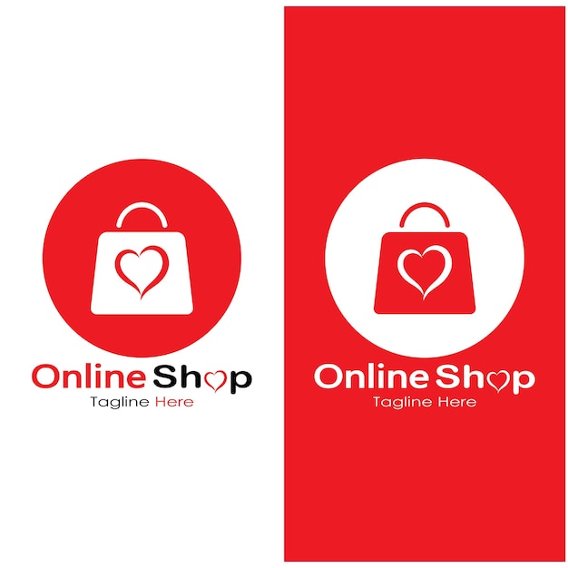 logotipo de comercio electrónico y diseño de logotipo de tienda en línea con un concepto moderno