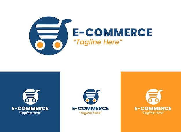 El logotipo del comercio electrónico