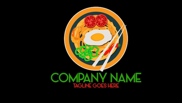 Logotipo de comida asiática