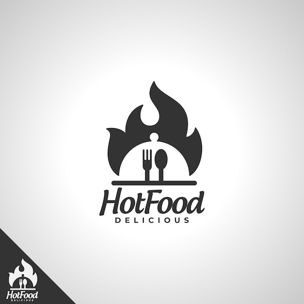 Vector logotipo de comida caliente