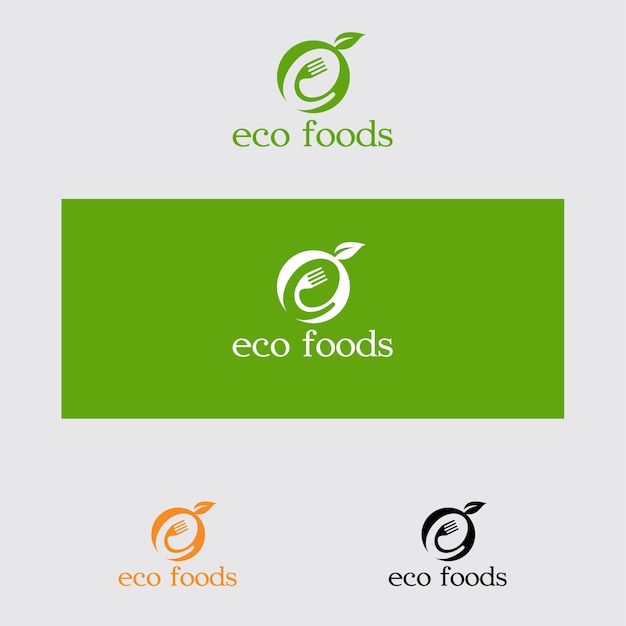 Logotipo de comida ecológica