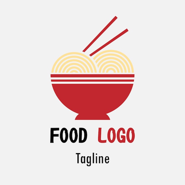 Logotipo de comida de fideos