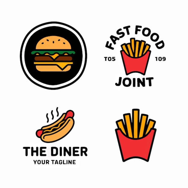 un logotipo para comida rápida y comida rápida