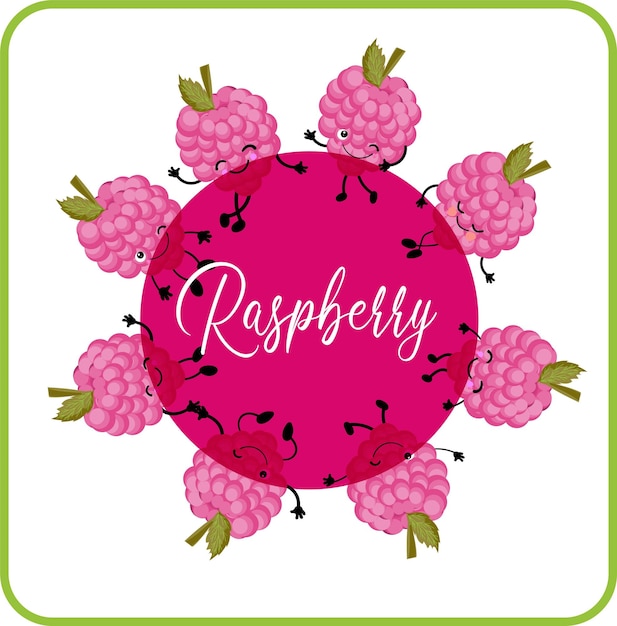 Logotipo de la compañía de bayas de frambuesa Color rosa Estilo de moda