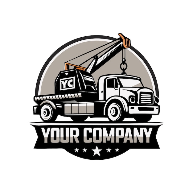El logotipo de la compañía de camiones de remolque