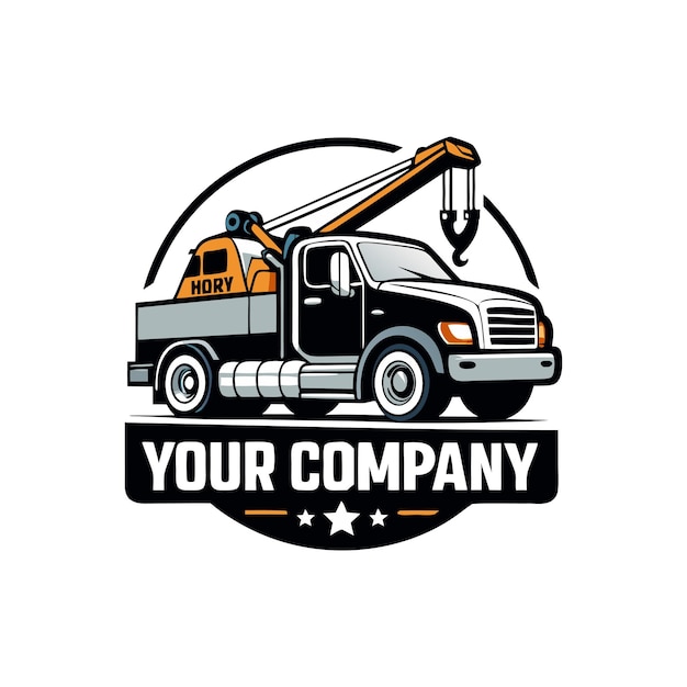 El logotipo de la compañía de camiones de remolque