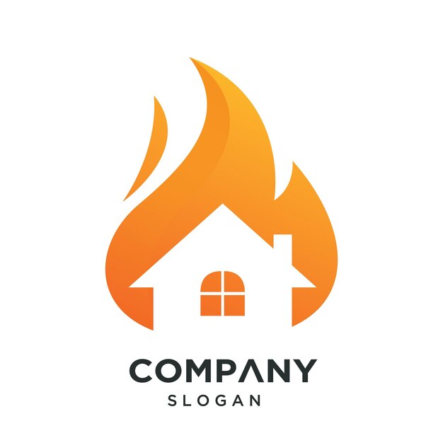 un logotipo para la compañía compañía compañía que está en llamas