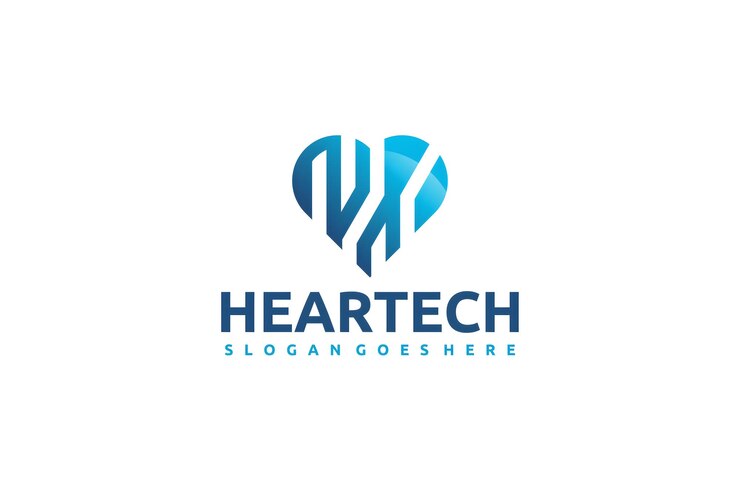 Vector un logotipo para una compañía de computadoras llamada el corazón
