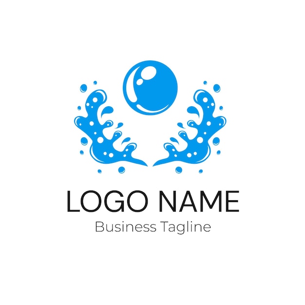 Logotipo de la compañía de diseño de negocios de agua
