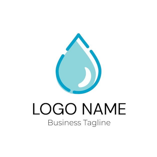Logotipo de la compañía de diseño de negocios de agua