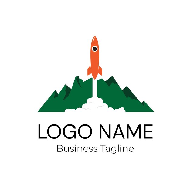 Logotipo de la compañía de diseño de negocios Rocket