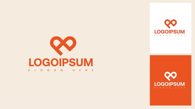 El logotipo de la compañía de formas abstractas modernas