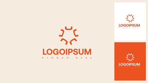El logotipo de la compañía de formas abstractas modernas