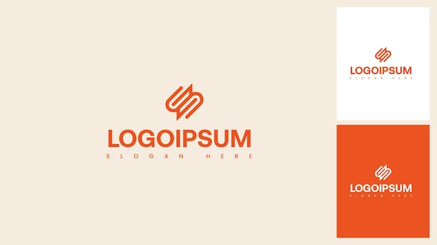 El logotipo de la compañía de formas abstractas modernas