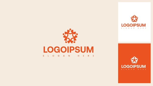 El logotipo de la compañía de formas abstractas modernas
