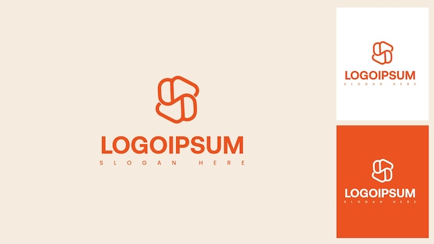 El logotipo de la compañía de formas abstractas modernas