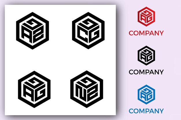 Vector un logotipo para la compañía de formas geométricas